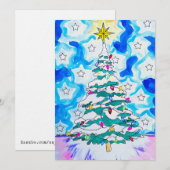 Kerstboom Kerstkaart Kaart (Voorkant / Achterkant)
