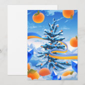 Kerstboom kerstkaart Oekraine  (Voorkant / Achterkant)