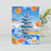 Kerstboom kerstkaart Oekraine  (Staand voorkant)