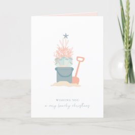 Kerstboom Kerstkaart voor aan de kust Feestdagen Kaart