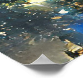 kerstboom, kerstkerkPoster Poster (Hoek)