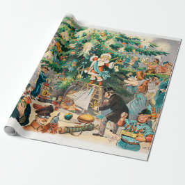 Kerstboom, kerstkerstkerstfoto's cadeaupapier