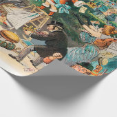 Kerstboom, kerstkerstkerstfoto's cadeaupapier (Hoek)