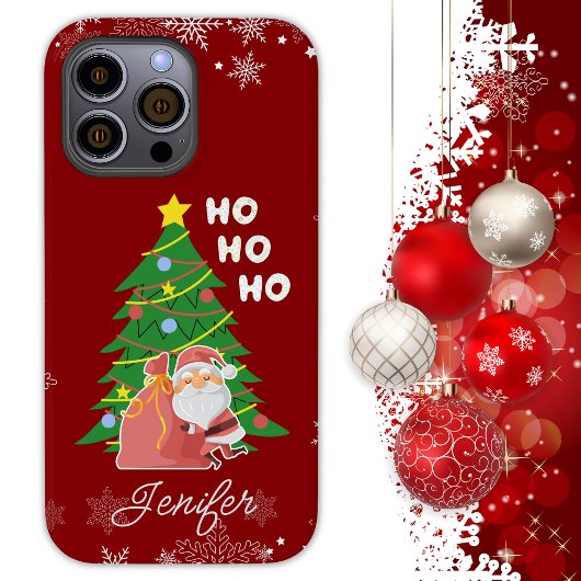 kerstboom | Kerstman | Aanpasbaar cadeau Case-Mate iPhone Case