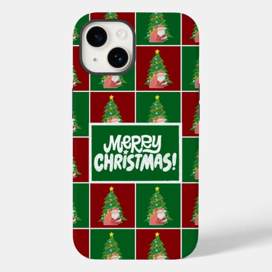 kerstboom | Kerstman | aanpasbaar Case-Mate iPhone Case (Achterkant)