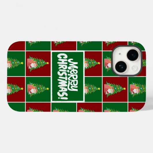 kerstboom | Kerstman | aanpasbaar Case-Mate iPhone Case (Achterkant (horizontaal))