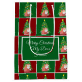 kerstboom | Kerstman | aanpasbaar Medium Cadeauzakje (Achterkant)