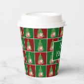 kerstboom | Kerstman | aanpasbaar Papieren Bekers (Voorkant)