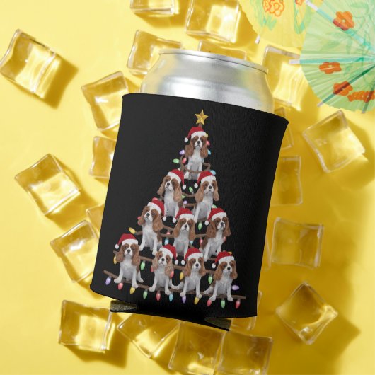 Kerstboom Kerstman Cavalier King Charles Spaniel h Blikjeskoeler (Insitu Zomer)