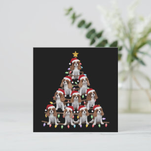 Kerstboom Kerstman Cavalier King Charles Spaniel H Feestdagenkaart