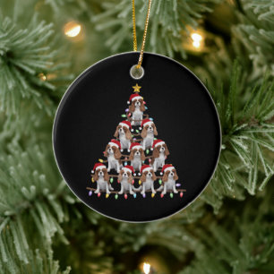 Kerstboom Kerstman Cavalier King Charles Spaniel H Keramisch Ornament