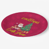 Kerstboom Kerstman Clause Papieren Bordje (Gekanteld)