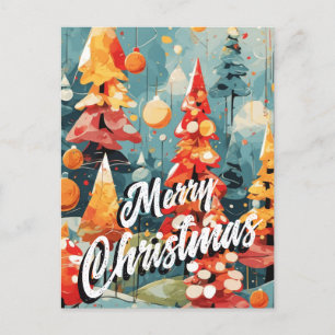 Kerstboom Kerstman Groet Briefkaart