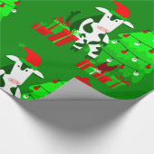 kerstboom-kerstman-koe cadeaupapier (Hoek)