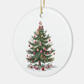 Kerstboom Kerstman Prettig Kerstfeest Keramisch Ornament (Links)