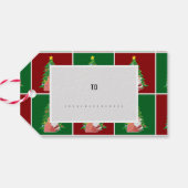 kerstboom | Kerstman | rood groen Cadeaulabel (Achterkant Horizontaal)