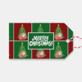 kerstboom | Kerstman | rood groen Cadeaulabel (Voorkant (Horizontaal))