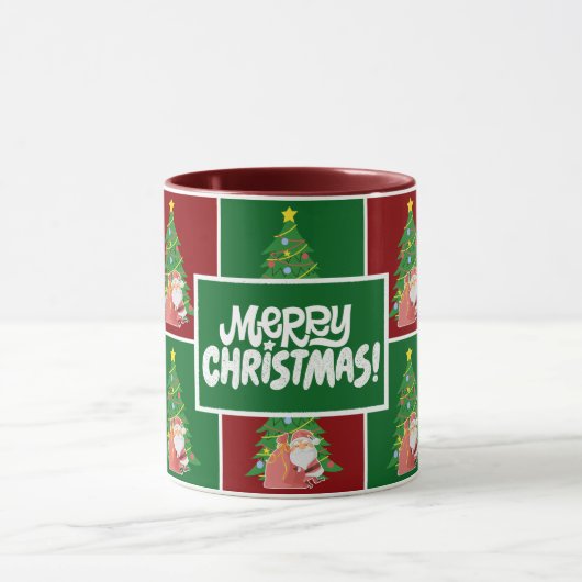 kerstboom | Kerstman | rood groen Mok (Midden)