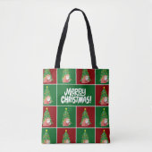 kerstboom | Kerstman | rood groen Tote Bag (Voorkant)