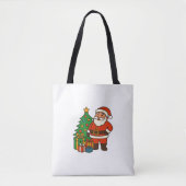 Kerstboom Kerstman  Tote Bag (Voorkant)