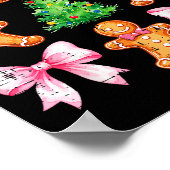 Kerstboom Kerstmannetje Boog Patroon Kerstmis Gi Poster (Hoek)