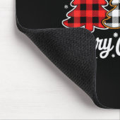 Kerstboom Kerstmis Buffalo Plaid Rood Wit Muismat (Hoek)