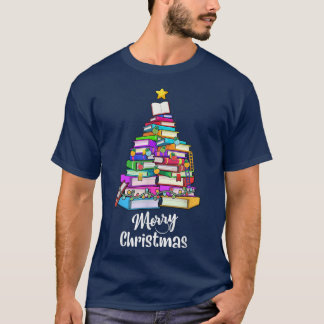 Kerstboom Kerstmis Librarian Merry Ch T-shirt