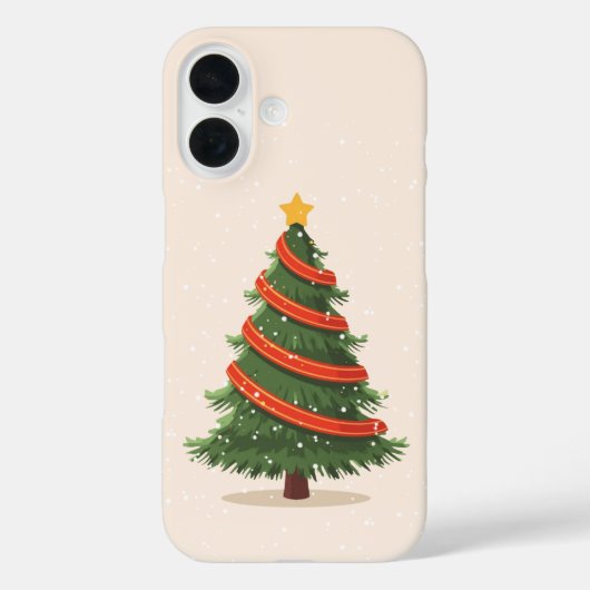 Kerstboom, Kerstmis, Minimalistisch Case-Mate iPhone Case (Achterkant)