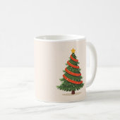 Kerstboom, Kerstmis, Minimalistisch Koffiemok (Voorkant rechts)