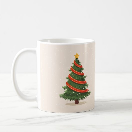 Kerstboom, Kerstmis, Minimalistisch Koffiemok (Links)