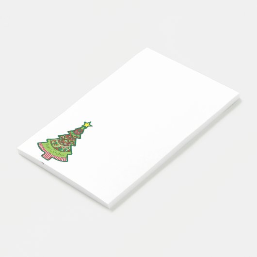 Kerstboom Kerstmis Onderwijzer Fantasievol Post-it® Notes (Schuin)