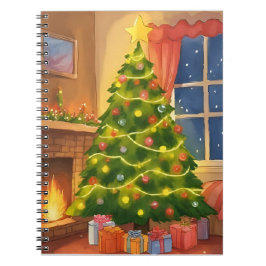 Kerstboom | Kerstmis Schilderij Notitieboek