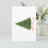 Kerstboom- Kerstmis, Vrede, Vreugde Vlakke Kerstka (Staand voorkant)