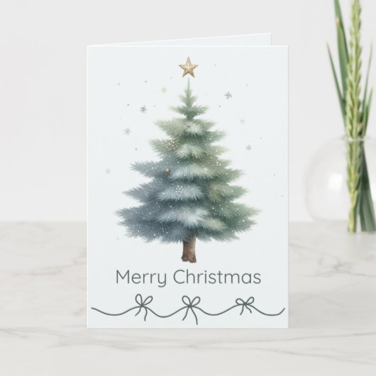 Kerstboom Kerstmis Wenskaart Kaart (Voorkant)