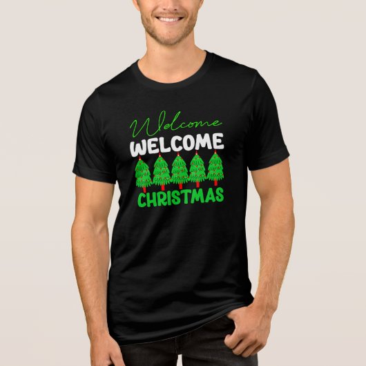 Kerstboom Kerstontwerp-85600 Tri-Blend Shirt (Voorkant)