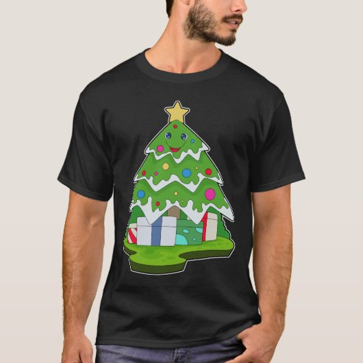 Kerstboom Kerstpakketten T-shirt (Voorkant)