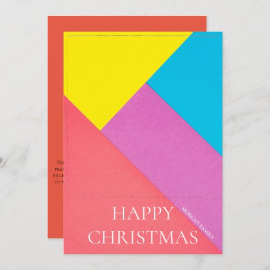 Kerstboom | Kerstvakantie fotokaart Kaart (Voorkant / Achterkant)