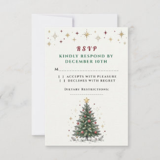 Kerstboom Kerstvakantie RSVP Kaart