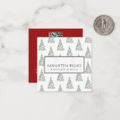 Kerstboom Ketting Oorbellen Display Notitiekaartje (Voorkant / Achterkant in situ)