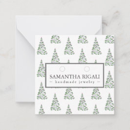 Kerstboom Ketting Oorbellen Display Notitiekaartje