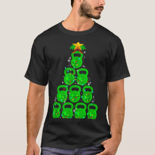 Kerstboom Kettlebell Kerst Fitness Workout T-shirt