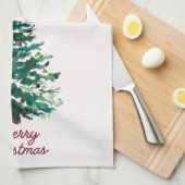 Kerstboom Keukenhanddoek (Quarter Fold)