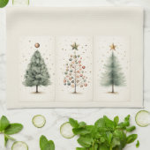 Kerstboom keukenhanddoek, Kerstmis Theedoek (Gevouwen)