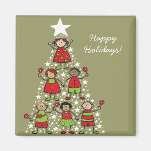 kerstboom Kinder feestdag Gift Magnet