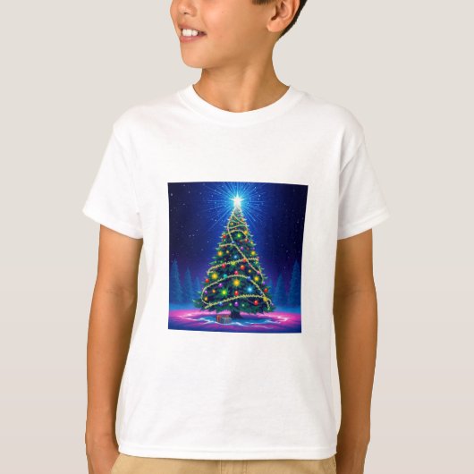 Kerstboom kinder t-shirt (Voorkant)
