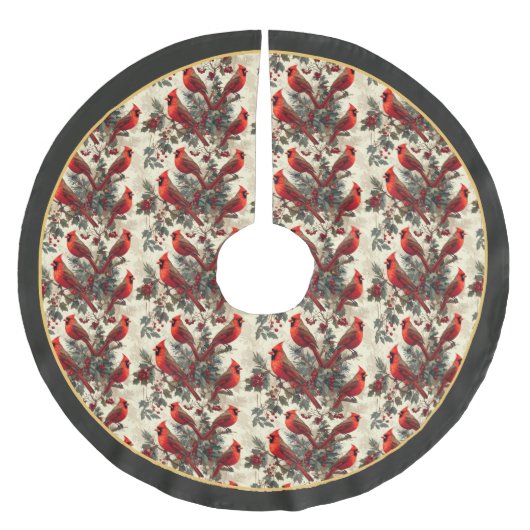 Kerstboom Kleed Rode Kardinalen Rok (Voorkant)