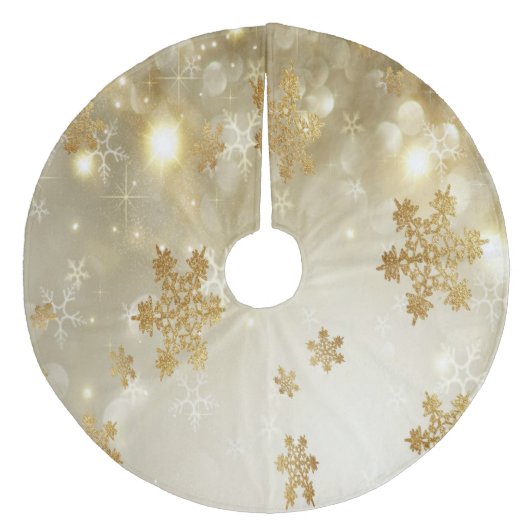 Kerstboom Kleed/Sneeuwvlok Fleece Kerstboom Rok (Voorkant)