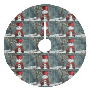 Kerstboom Kleed/Snieuwman Fleece Kerstboom Rok