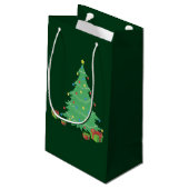 kerstboom klein cadeauzakje (Achterkant Gekanteld)