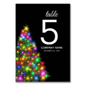 Kerstboom kleurrijk bedrijf kaart (Achterkant)